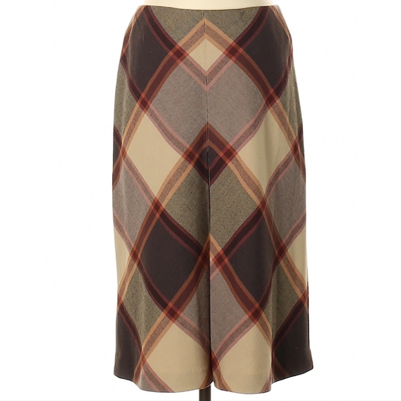 The Limited Plaid Midi Pencil Wool Skirt - Picture 3 of 4